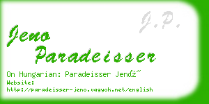 jeno paradeisser business card